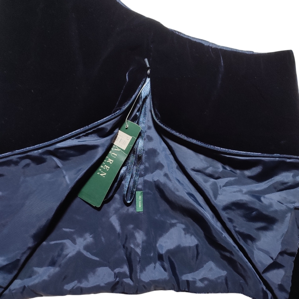 Ralph Lauren Navy Velvet Halter Top NWT Size 6 - Picture 6 of 12